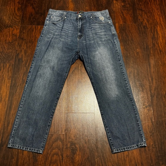 Phat Farm Classic Blue Men's Baggy Jeans Vintage 90s Y2k size 42/34 GUC - Picture 1 of 14